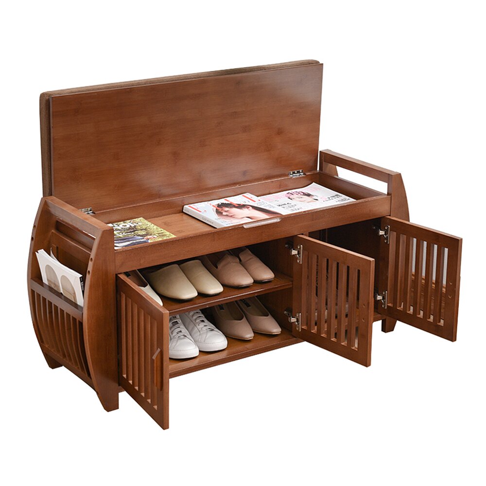【Furniture】10 Pair Shoe Storage Bench