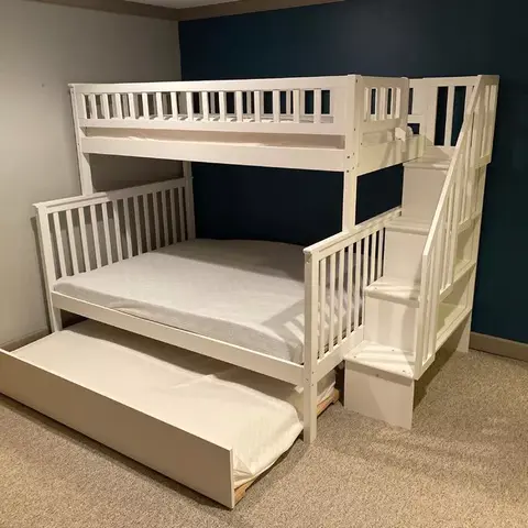 Double bed all solid wood standard bunk bed
