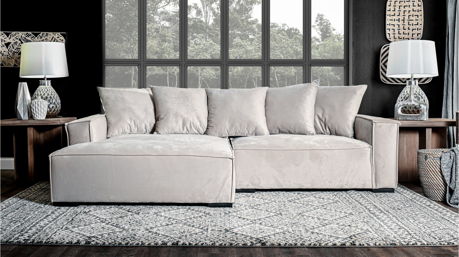 【Furniture】Madison 2 - Piece Upholstered Chaise Sectional