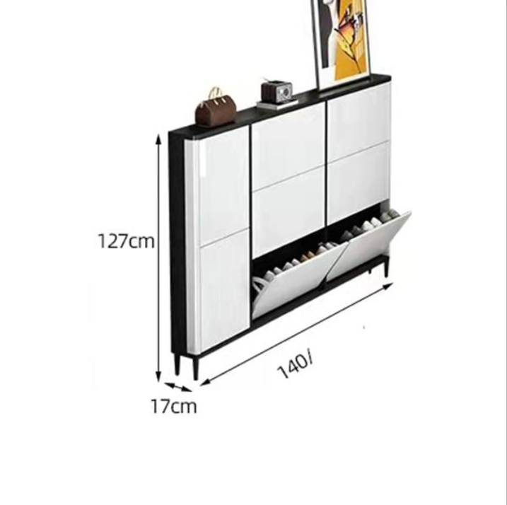 【Furniture】Simple and modern ultra-thin shoe cabinet with large capacity