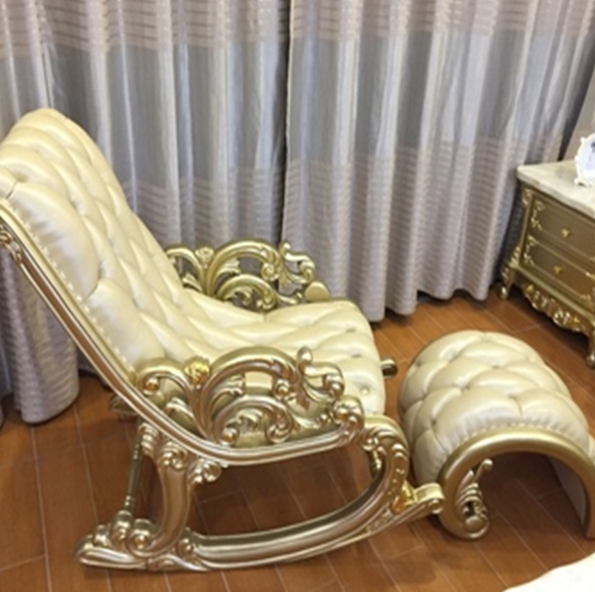 Flash furniture recliner with Ottoman | Beige leather soft swivel recliner with Ottoman footrest