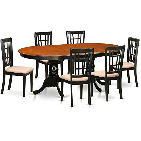 5 PC Dining room set-Dining Table with 4 Wooden Dining Chairs PLNI5-BCH-C