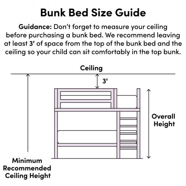 SHYANN TWIN all solid wood standard bunk bed with shelf BY THREE POSTS