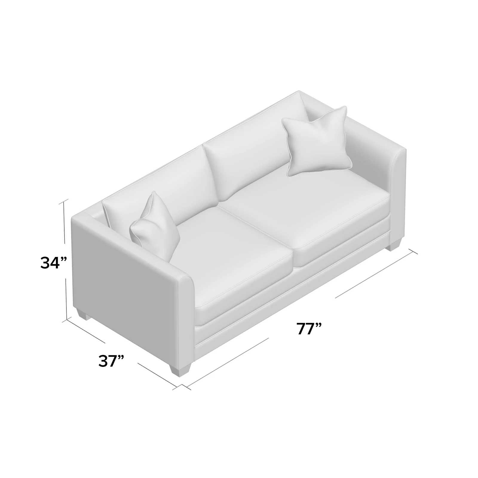 【Furniture】Lourenco 77'' Upholstered Sleeper Sofa
