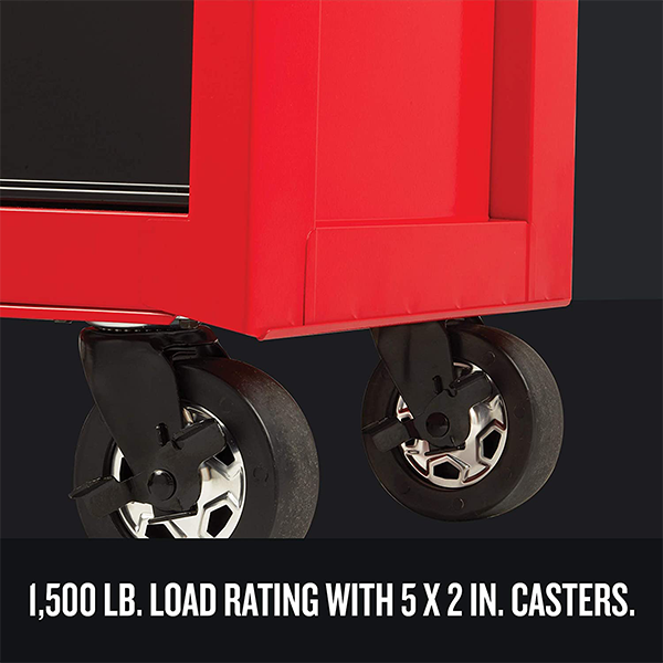 Tool cabinet with drawer lining roll and sleeve organizer