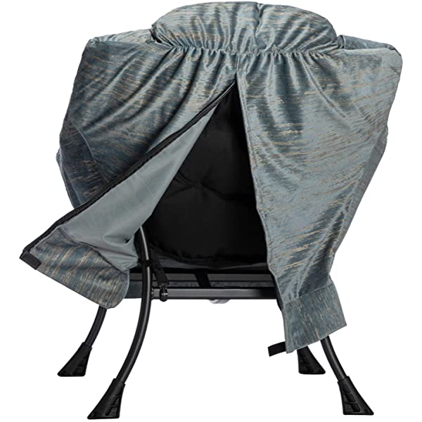 AbocoFur Modern Large Cotton Fabric Lazy Chair,Accent Contemporary Lounge Chair, Single Steel Frame Leisure Sofa Chair with Armrests and A Side Pocket, Beige