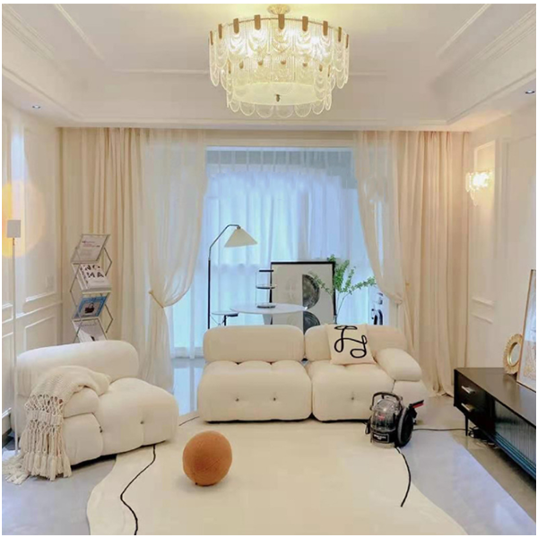 Nordic fabric module sofa simple modern small apartment sofa medieval furniture living room online celebrity bedroom sofa chair