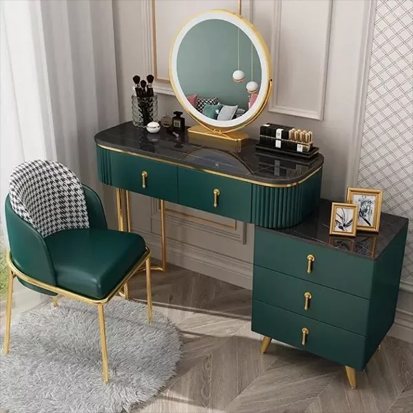 【Furniture】Dressing Table Bedroom Modern Minimalist Dressing Table Set with Mirror
