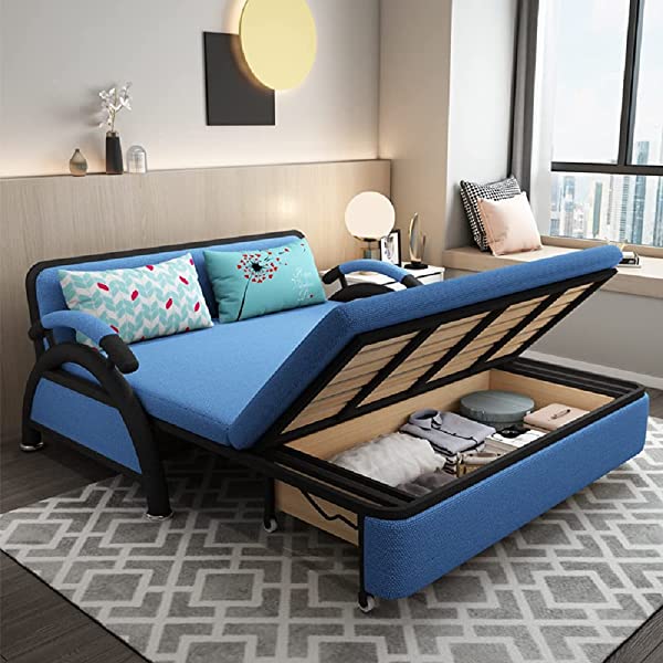 Latex Mattress with Storage cabinets can be Folded Sofa beds, Sofas, Folding Sofas, Latex Cushion Sofas, Sofas with Storage cabinets (Grey, 70.874.8inch) Grey 70.8*74.8inch