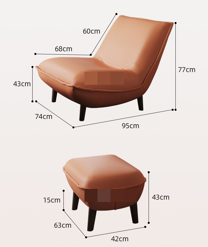 Single sofa balcony small sofa leisure snail chair Nordic bedroom sofa chair lazy sofa tatami
