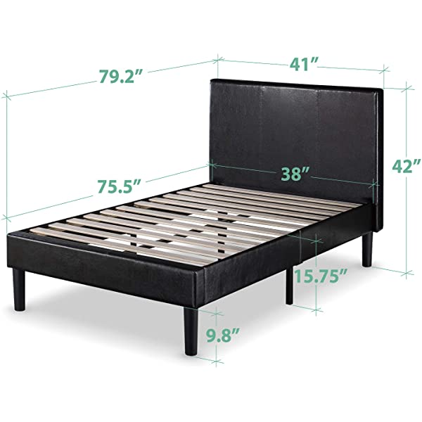 Zinus Gerard Platform, King, Espresso King Platform Bed