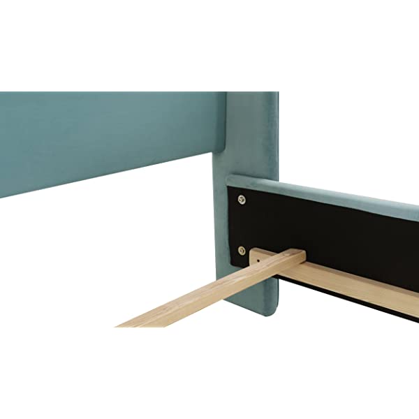 Jennifer Taylor Home Marcella Collection Queen Wingback Tufted Hand-Applied Nail Heads Upholstered Bed, Antique White Antique White Queen