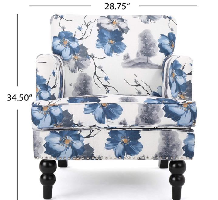 Christopher Knight Home Boaz Fabric Club Chair - Floral Print