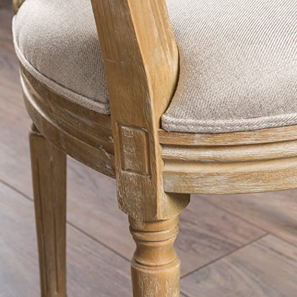 Christopher Knight Home Phinnaeus Beige Fabric Dining Chair (Set of 2), 2-Pcs Set Beige 2-Pcs Set