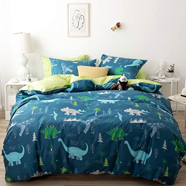 New Cartoon Animals Elephant Print Duvet Cover Sets for Kids 100% Cotton Reversible Soft 3 Pieces Kids Bedding Duvet Cover Pillowcases Kawaii Cloud Bedding Sets, Queen/Full Full/Queen (1 Duvet Cover + 2 Pillowcases) Multi A00 Elephant Bunny Balloon