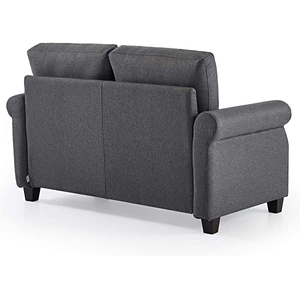 ZINUS Josh Loveseat Sofa / Easy, Tool-Free Assembly, Beige Beige Loveseat Sofa