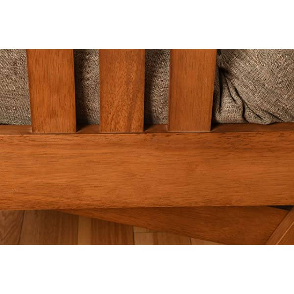 Kodiak Furniture Monterey Futon Set, No Drawers, with Barbados Base and Oregon Trail Saddle Mattress