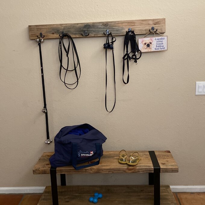 【Furniture】Alezzi 48'' Wide Birch Solid Wood Hall Tree with Bench