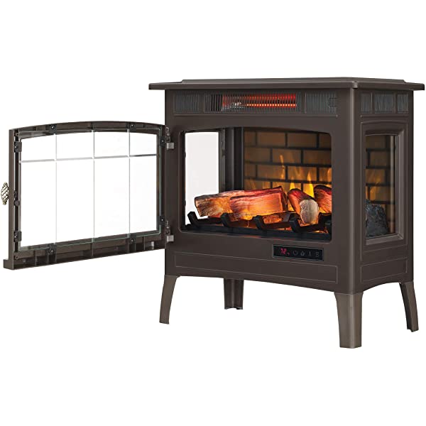 Duraflame 3D Infrared Electric Fireplace Stove with Remote Control - Portable Indoor Space Heater - DFI-5010 (Black)