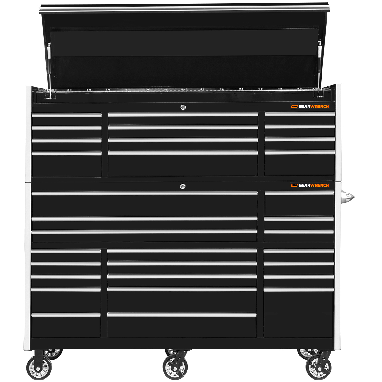 used toolboxGEARWRENCH GW Series 72 20 Drawer 25 Deep Roller Cabinet & 72 12-Drawer Top Chest