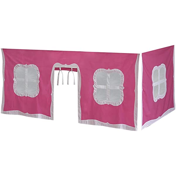 Max & Lily Twin Low Loft Bed with Staircase, White White Low Loft + Staircase Bed