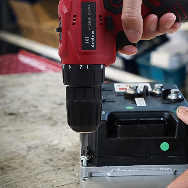 Dedeo Tool Set with Drill, 108Pcs Cordless Drill Household Power Tools Set with 16.8V Lithium Driver Claw Hammer Wrenches Pliers DIY Accessories Tool Kit Medium