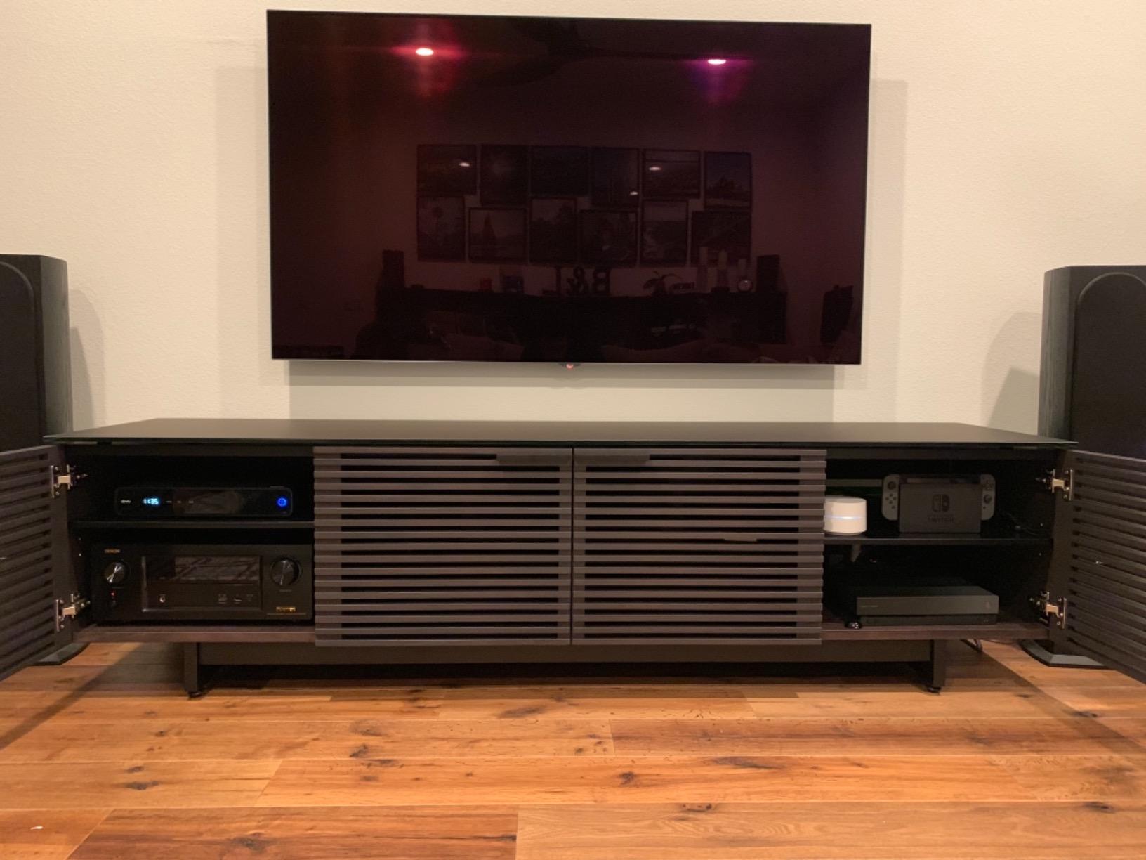 【Furniture】BDI Corridor 8177 Triple-Width Media Console with Drawer, Charcoal