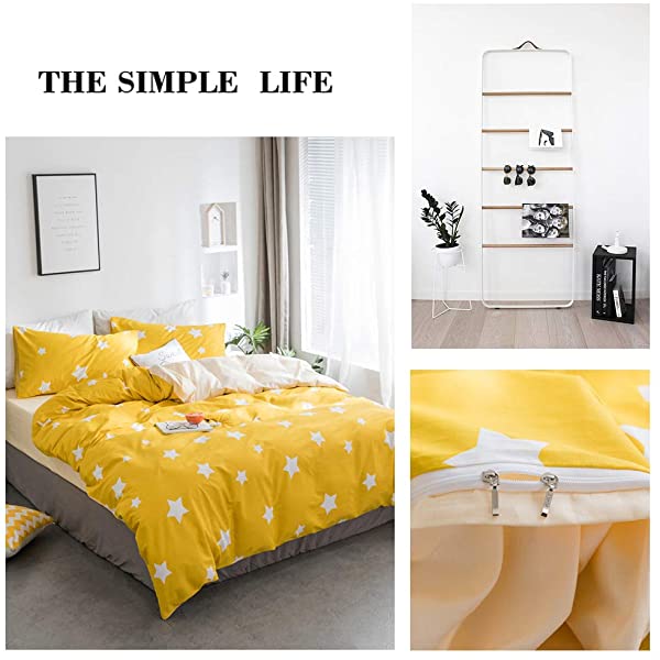 New Cartoon Animals Elephant Print Duvet Cover Sets for Kids 100% Cotton Reversible Soft 3 Pieces Kids Bedding Duvet Cover Pillowcases Kawaii Cloud Bedding Sets, Queen/Full Full/Queen (1 Duvet Cover + 2 Pillowcases) Multi A00 Elephant Bunny Balloon