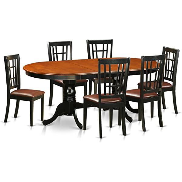 5 PC Dining room set-Dining Table with 4 Wooden Dining Chairs PLNI5-BCH-C