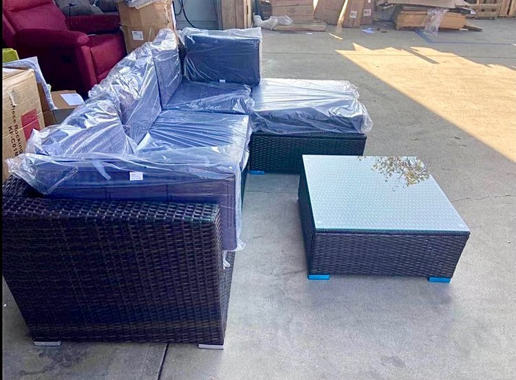 5 patio set wicker outdoor combination sofa