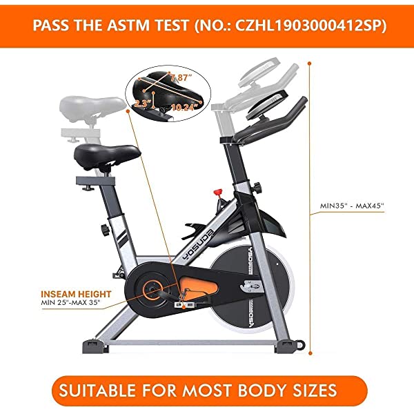 YOSUDA Indoor Cycling Bike Stationary - Cycle Bike with Ipad Mount & Comfortable Seat Cushion