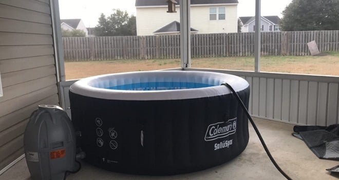 4 person outdoor portable inflatable hot tub spa