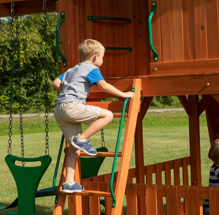 Backyard Discovery Skyfort II All Cedar Wood Swing Set