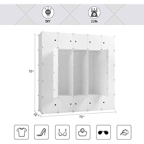 Aeitc Portable Wardrobe Closets 14