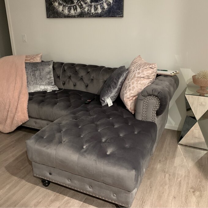 【Furniture】Lora 2 - Piece Upholstered Chaise Sectional