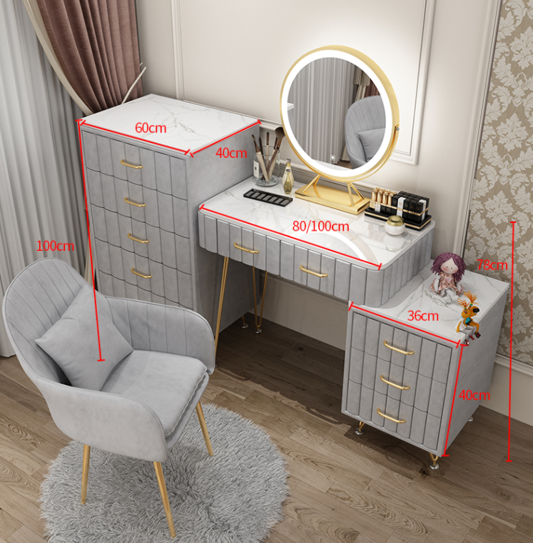 Nordic light luxury dressing table storage cabinet integrated net red ins wind dressing table dressing table large bedroom modern and simple
