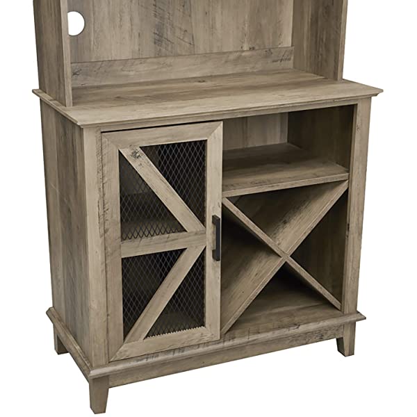 Home Source Bar Cabinet and Coffee Station (Charcoal)