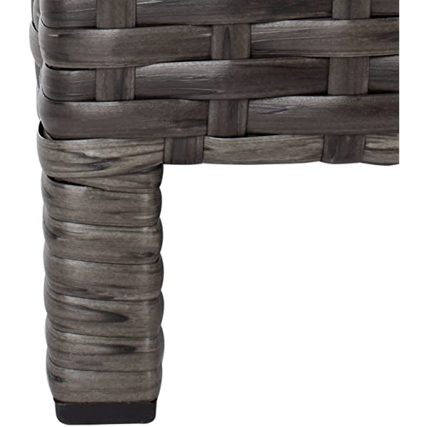 Safavieh Outdoor Collection Cadeo Brown Cushion Daybed PAT7500C, Grey/White