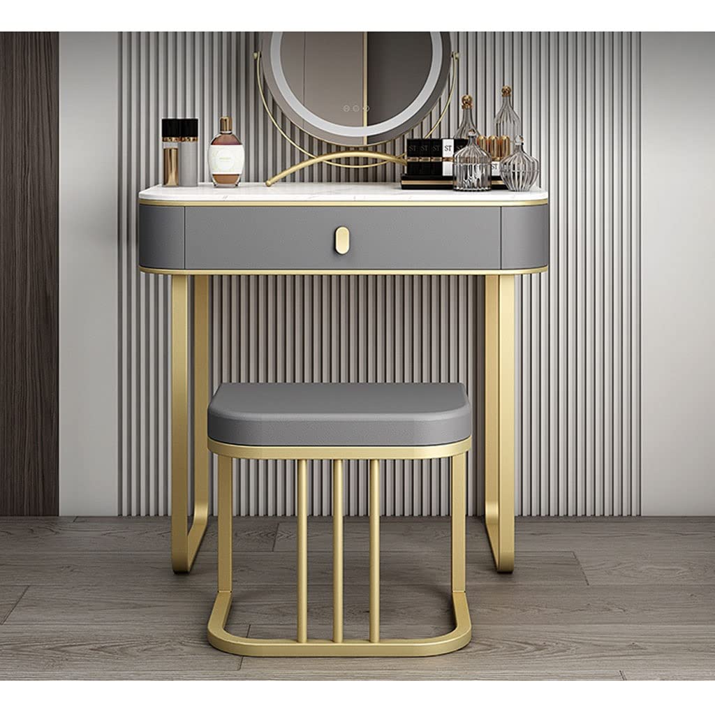 【Furniture】Makeup Vanity Vanity Table Set Slate Bedside Table Integrated Dressing Table Modern Small Dresser
