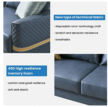 Mishangou 72-inch sofa, medieval 3-person tufted two-seater sofa