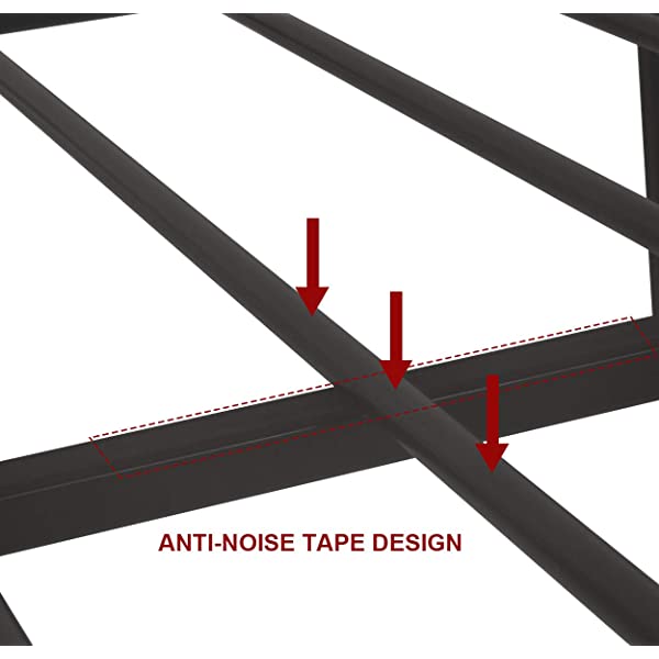 Black Metal Bed Frame Full Size with Headboard and Footboard Single Platform Mattress Base,Metal Tube and Iron-Art Bed(Full,Black) Full Black