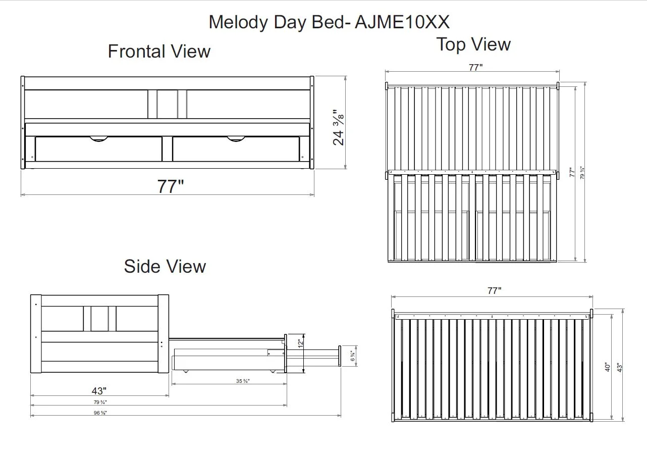 【Furniture】Bechtold Daybed with Trundle