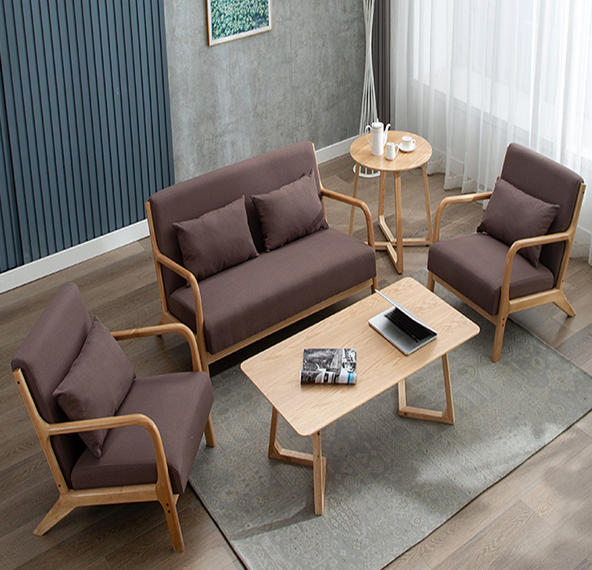 Shintenchi 4-piece indoor and outdoor patio furniture set, sofa, glass coffee table