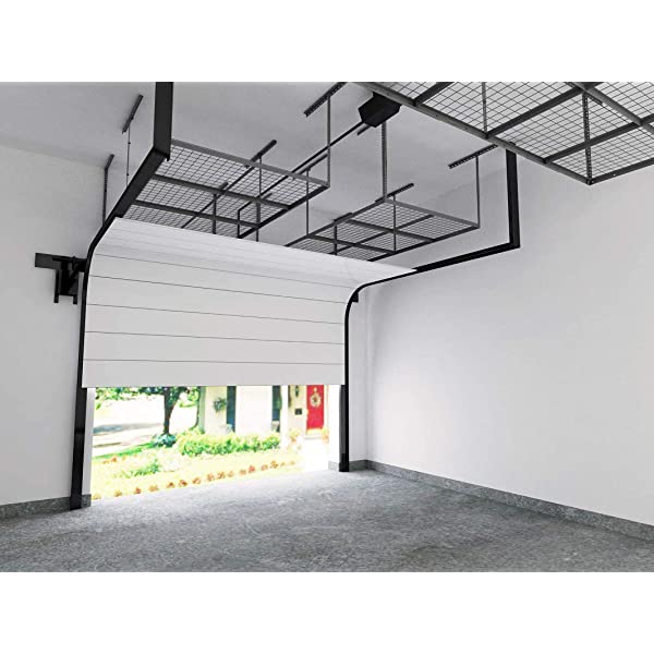 FLEXIMOUNTS 4x8 Overhead Garage Storage Rack Adjustable Ceiling Garage Rack Heavy Duty, 96