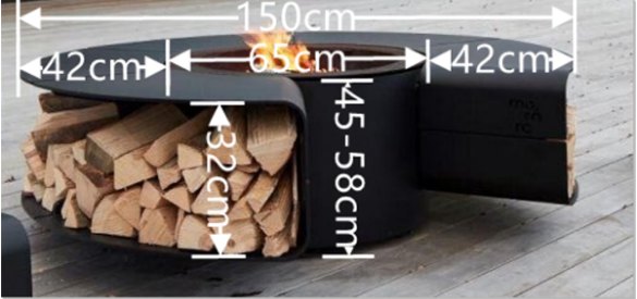 Patio brazier Garden grill outdoor furniture grill iron brazier