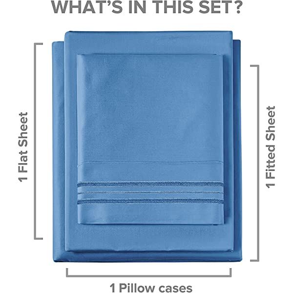 Queen Size Sheet Set - 4 Piece - Hotel Luxury Bed Sheets - Extra Soft - Deep Pockets - Easy Fit - Breathable & Cooling Sheets - Wrinkle Free - Comfy – Dark Grey Bed Sheets - Queens Sheets – 4 PC Queen Grey