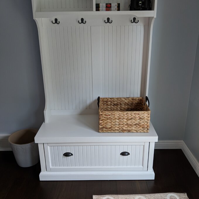 【Furniture】Carmel 40'' Wide Hall Tree with Bench and Shoe Storage