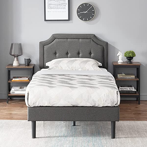 VECELO Modern Versatile Nightstands X-Design Side End Table Night Stand Storage Shelf with Bin Drawer for Living Room Bedroom, Brown+Black Brown+black Modern