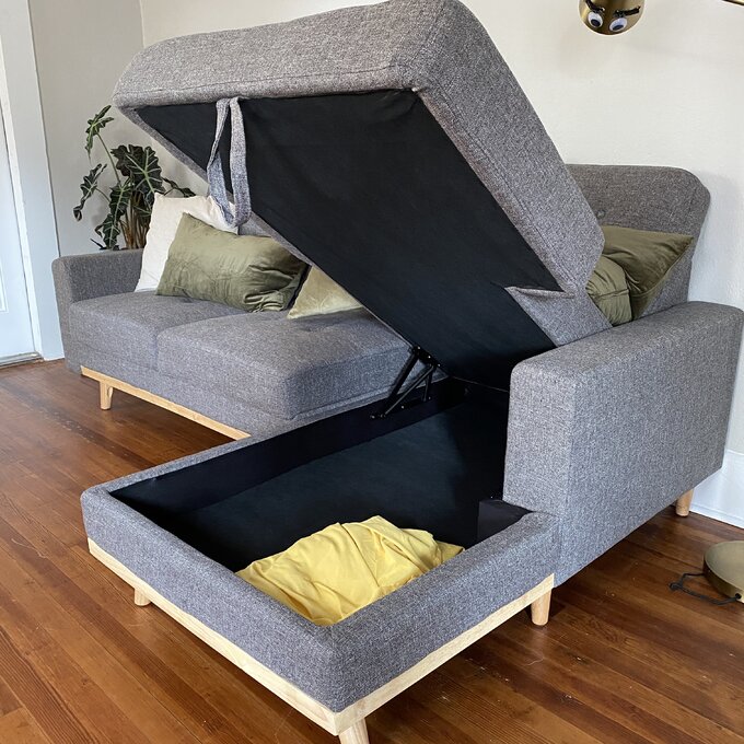 【Furniture】Jaheim 91'' Upholstered Sleeper Sofa