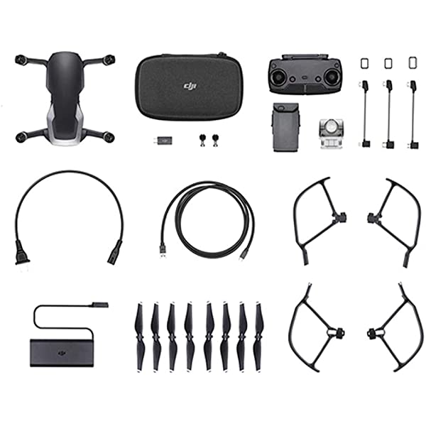 DJI Mavic Air Quadcopter with Remote Controller - Onyx Black Black Base